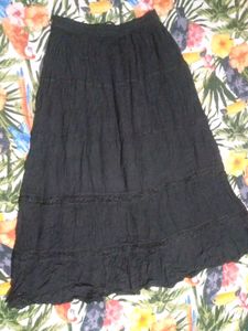 Black Tiered Maxi Skirt