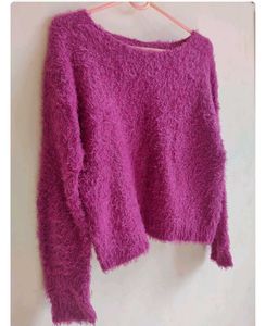 Fuzzy Purple Sweater