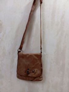 Vintage Leather Messenger Bag