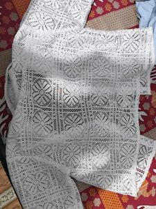 White Lace Cropped Top
