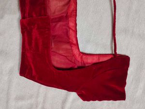 red velvet blouse (padded)