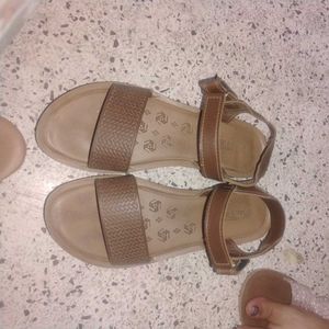 Brown Strappy Comfort Sandals