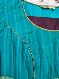 Teal Anarkali Set with Dupatta