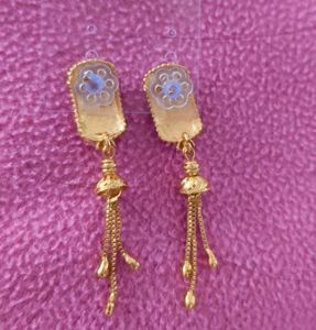 Elegant Gold Toned Earrings &amp; Bracelet Set