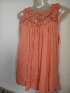 Coral Crochet Tank Top