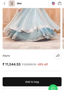 Elegant Sky Blue Lehenga Choli