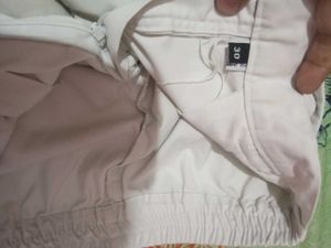 White Wide Leg Trousers school pant