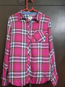 Pink Check Pattern Shirts