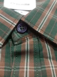 Crocodile Green Checkered Slim Fit Shirt