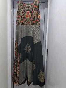 Vibrant Floral Print Sleeveless gown..... perfect