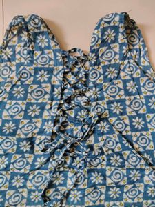 Boho Back Dori Short Kurti