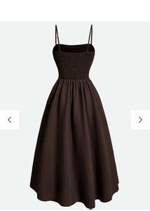 Vintage Brown Midi Dress