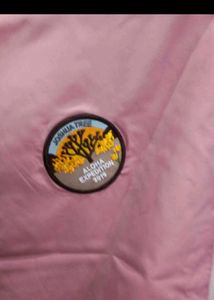 Pink parachute Pants with Patch Detail