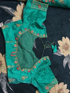 Embellished Teal Lehenga Skirt