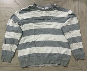 Snoopy & Woodstock Striped Sweatshirt