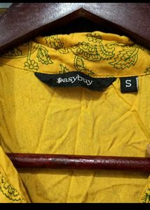 Yellow Floral Print Kurta