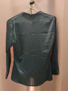 Satin Blue formal top