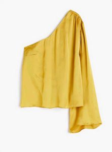 H&M Vibrant Gold One Shoulder Top