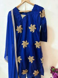 Blue &amp; Gold Salwar Suit