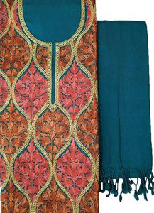 Womens Woollen Kashmiri Embroidery Salwar Suit