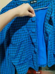 Blue  Cropped Blazer