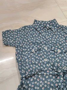 Charming Floral Print Mini Dress