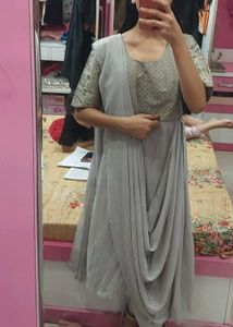 Elegant Grey indo western only kurta