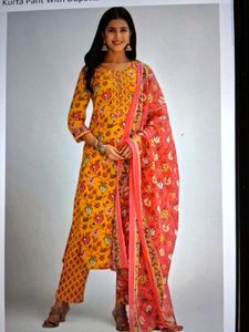 Vibrant Floral print pink Dupatta