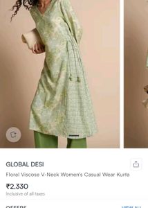 Light green daily wear kurta