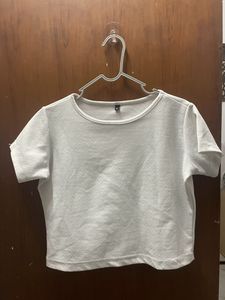 White Crop Top/ Baby Tee