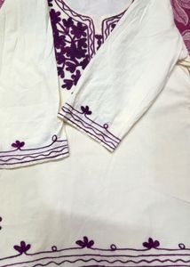 🖤🤍 2 KURTIS COMBO – BLACK &amp; IVORY 🤍🖤