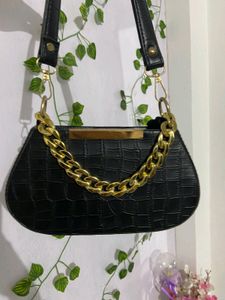 sale !sale !Chic Black Croc Embossed Shoulder Bag