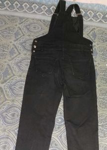Black Denim Overalls