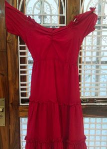 Red Tiered Dress