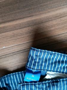Blue Saint Striped Shorts - Size 30