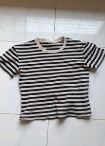 Striped crop T-Shirt