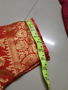 Red &amp; Gold Brocade Blouse