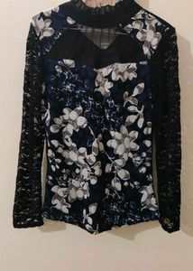 Chic Floral Lace Sleeve Top