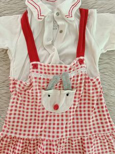 Baby Go White and Red Frock (Girls)