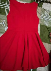 Red Flared Fit and Flare Dress