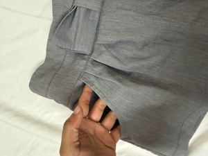 Chic Grey Bow Detail Skirt