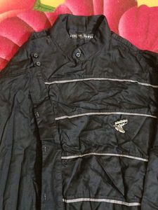 Unique Black Shirt with Stripes