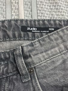 Stylish Grey Wash Wide Leg Jeans