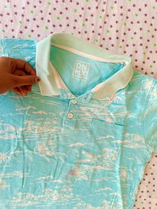 boys Tropical Print Polo T-Shirt