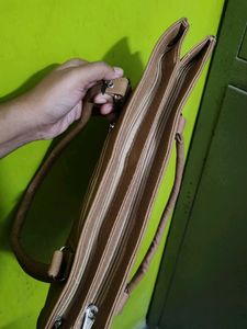 Classic Brown Faux Leather Tote Bag