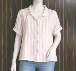 Striped Button-Up Shirt
