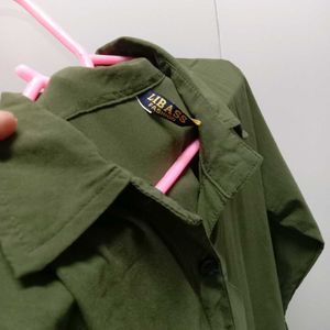 Olive Green Oversized Shirt