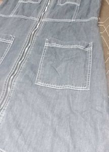 Denim Zip-Up Jumpsuit