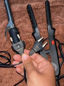 Hair Curling Wand &amp; Straightener Set