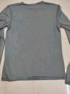 Solid Teal full sleeves slim fit top